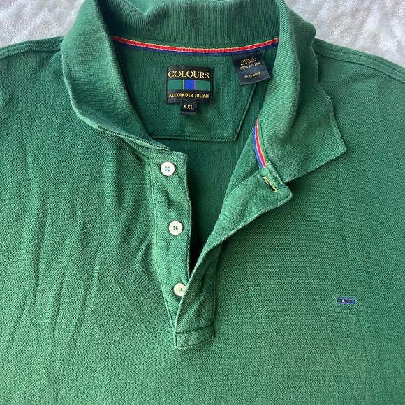 Colours Alexander Julian Green Polo Shirt Size XXL - Picture 3 of 9